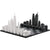 Chess Set Acrylic NEW YORK vs LOS ANGELES Edition with Wood Hatch Board