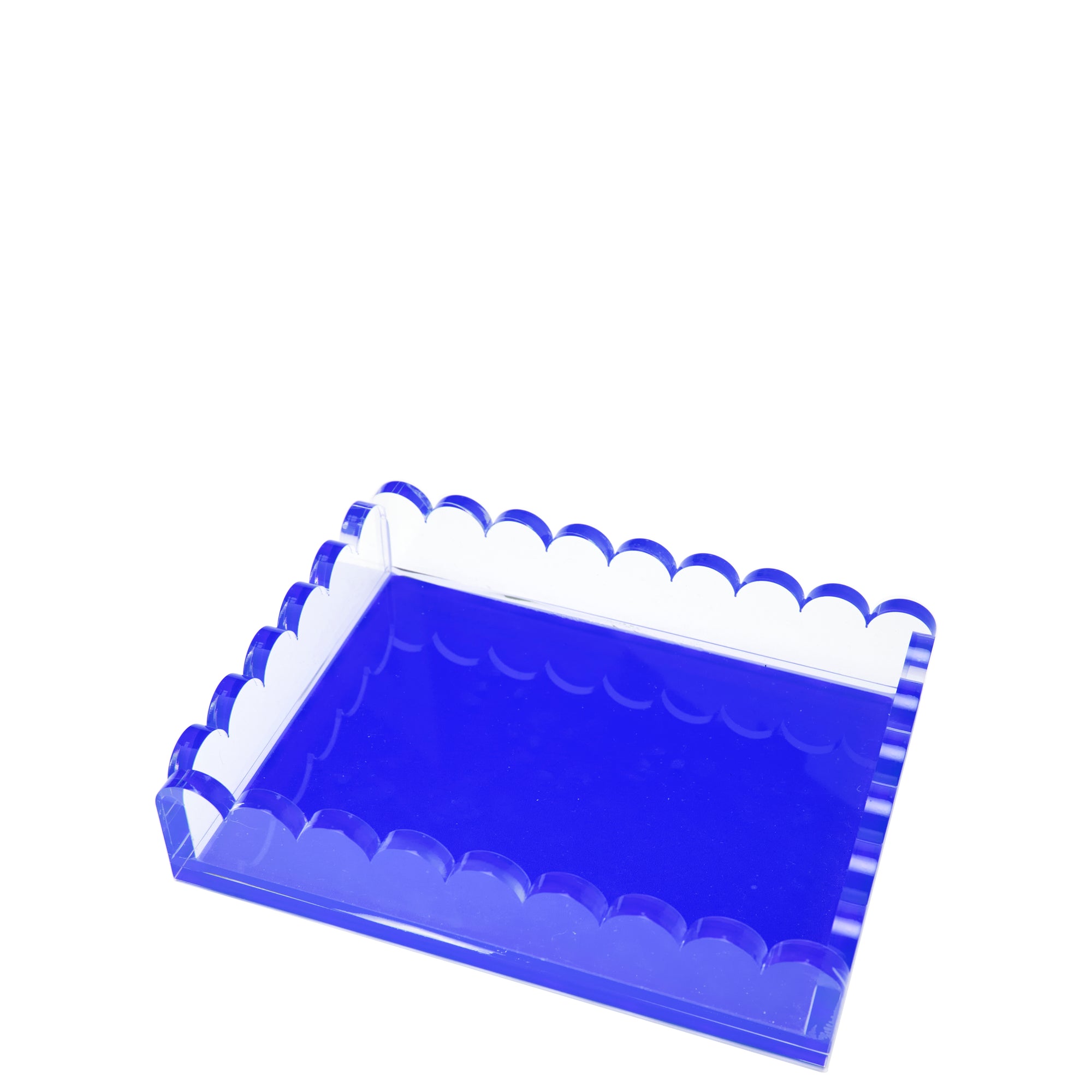 Tray SCALLOP Blue 7" x 9"