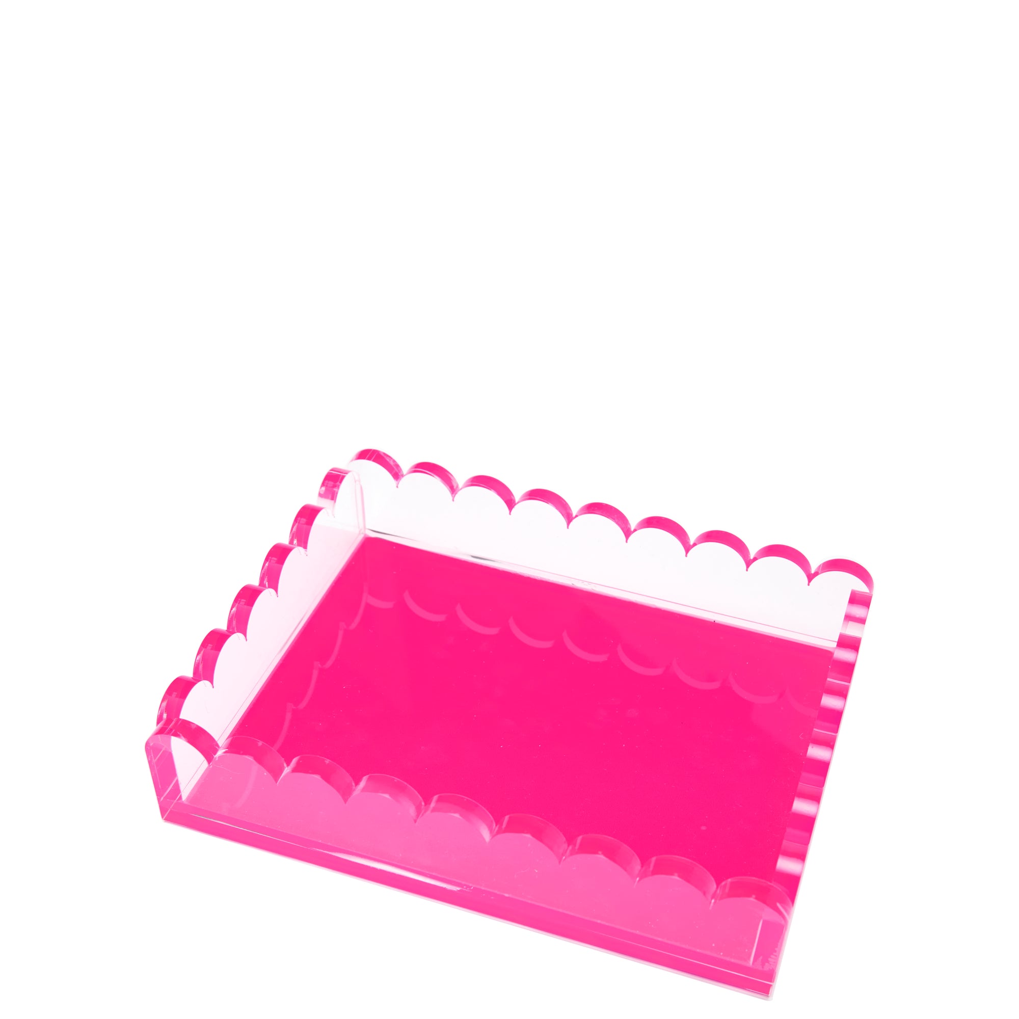 Tray SCALLOP Pink 7" x 9"