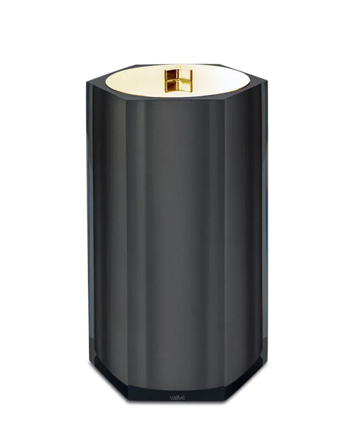 Vallve  Wastebasket HEXA Black/Matte/Gold