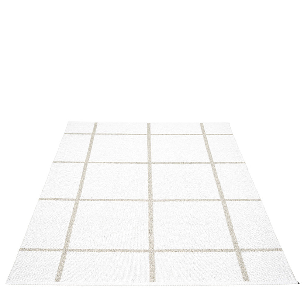 Pappelina Rug ADA White/Stone Met. 6 x 8.5 ft.