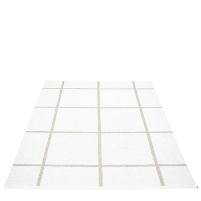 Pappelina Rug ADA White/Stone Met. 6 x 8.5 ft.