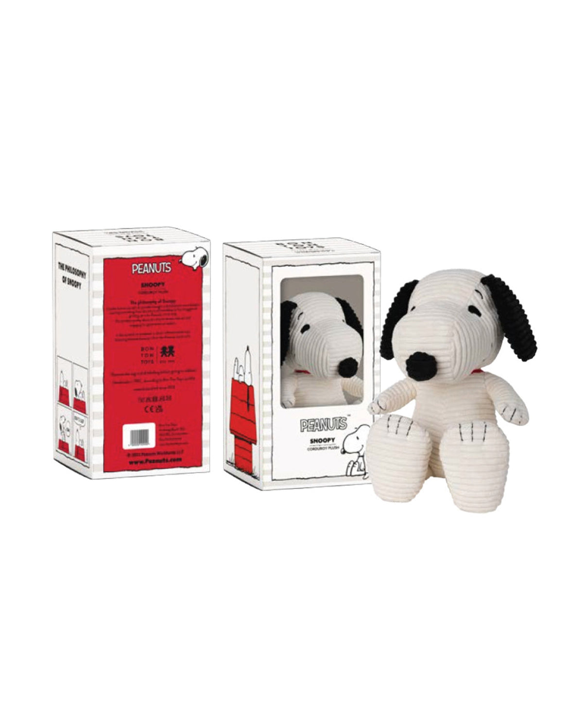Plush PEANUTS SNOOPY Sitting Corduroy Cream in Giftbox 11