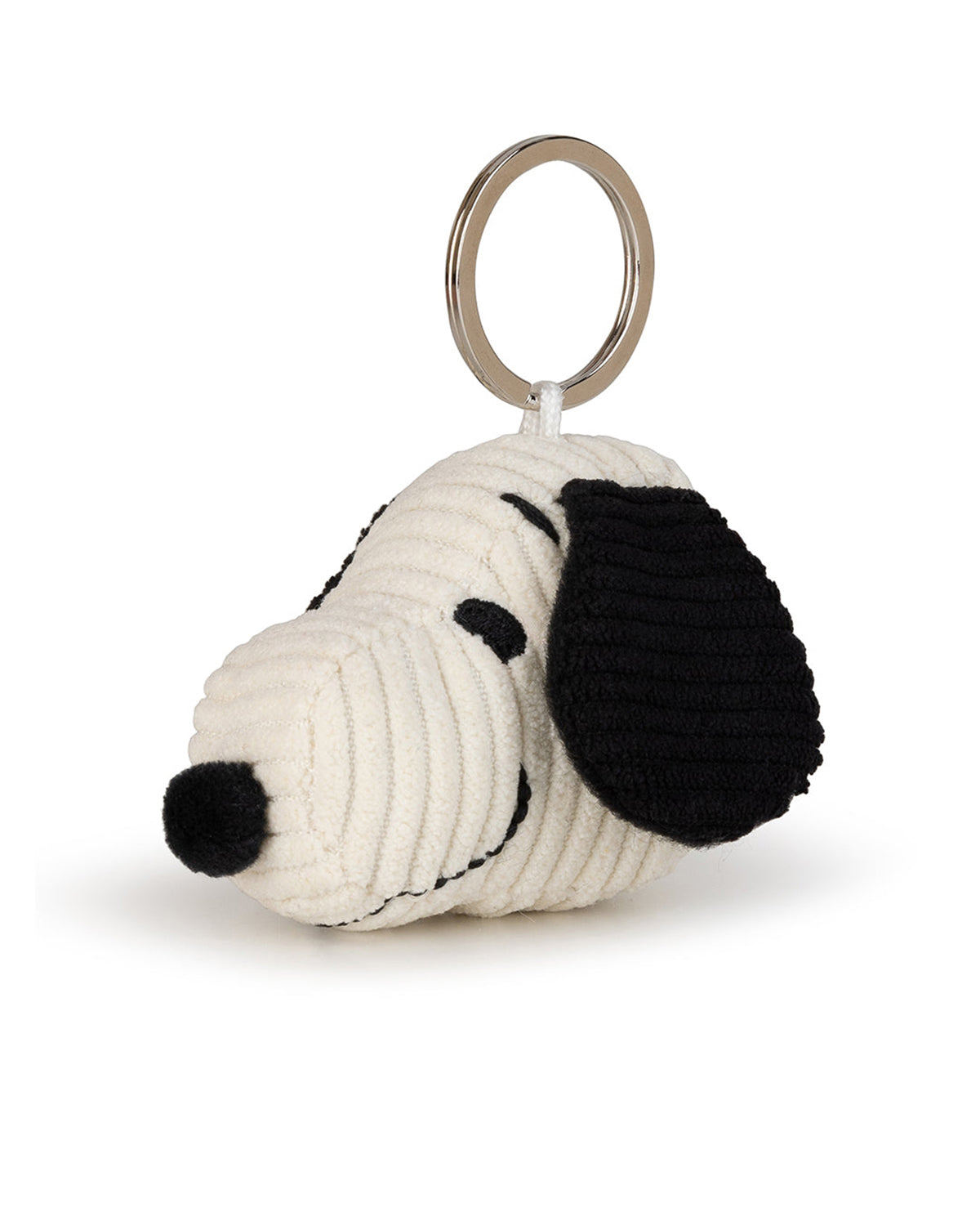 Keychain Plush PEANUTS SNOOPY HEAD Cream Corduroy 2"