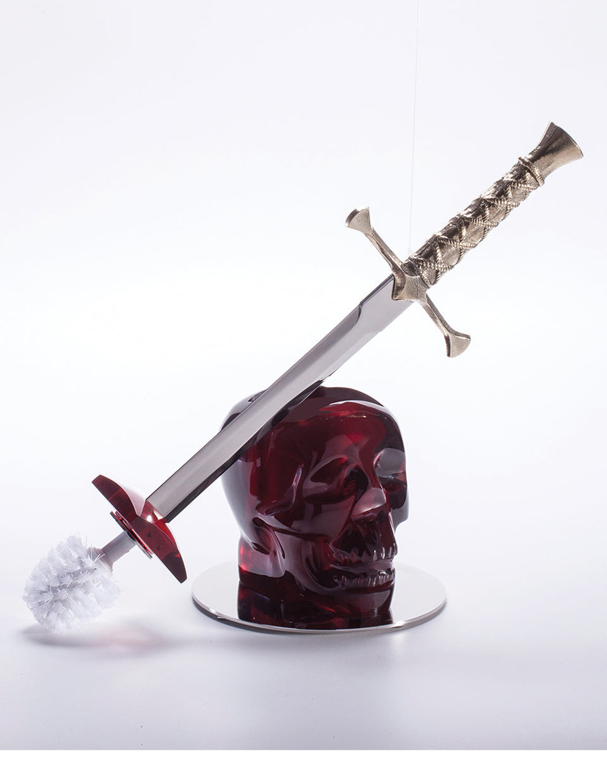 Toilet Brush CRANIUM Red