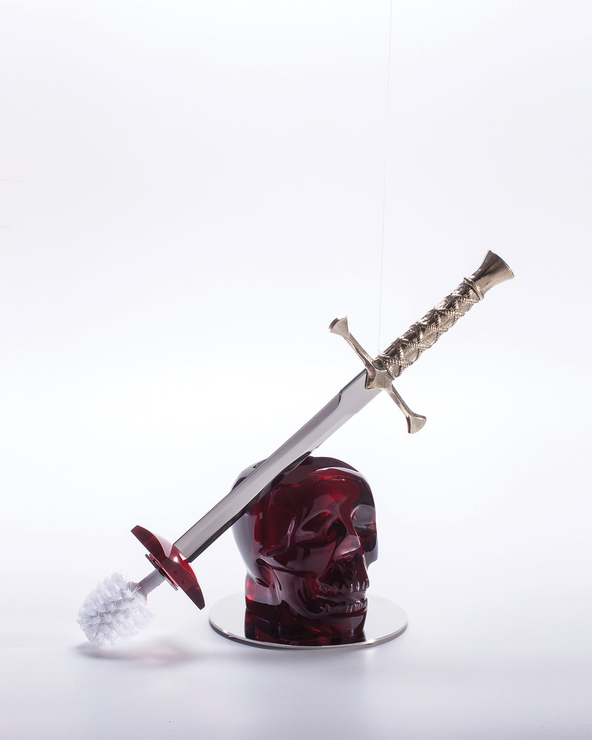 Toilet Brush CRANIUM Red