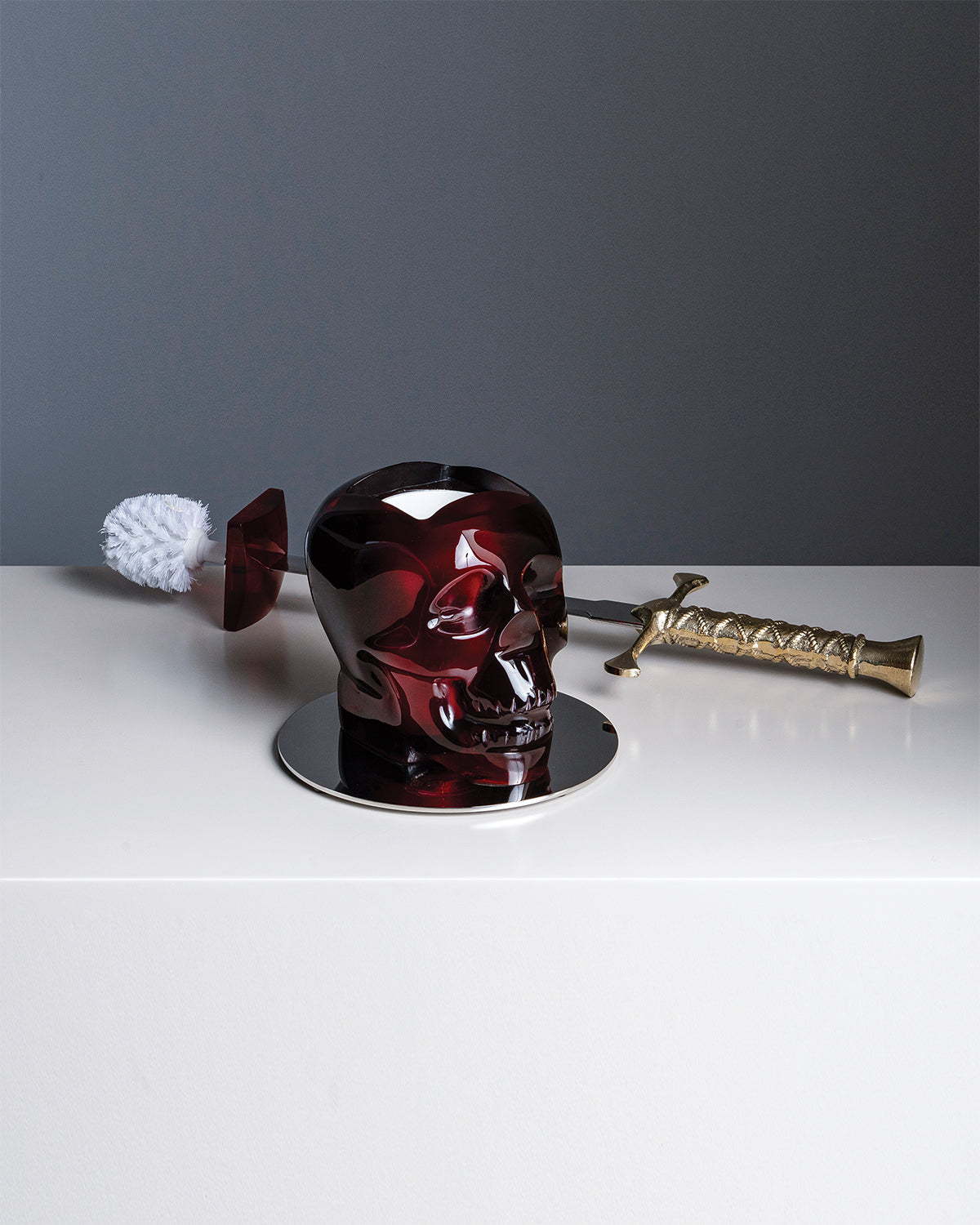 Toilet Brush CRANIUM Red