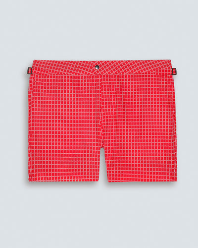 Sardegna Sartoria Men's Swim Shorts MARINE Tweed Red