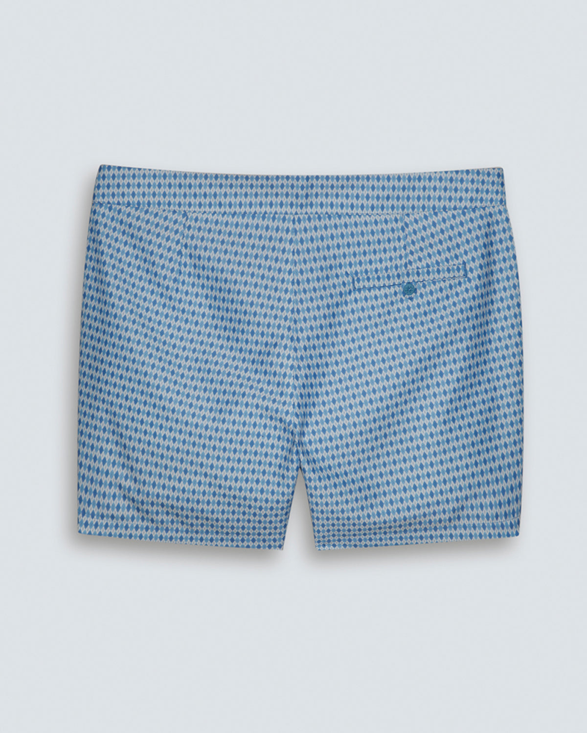 Sardegna Sartoria Men's Swim Shorts PENISOLA Argyle Blue Stone