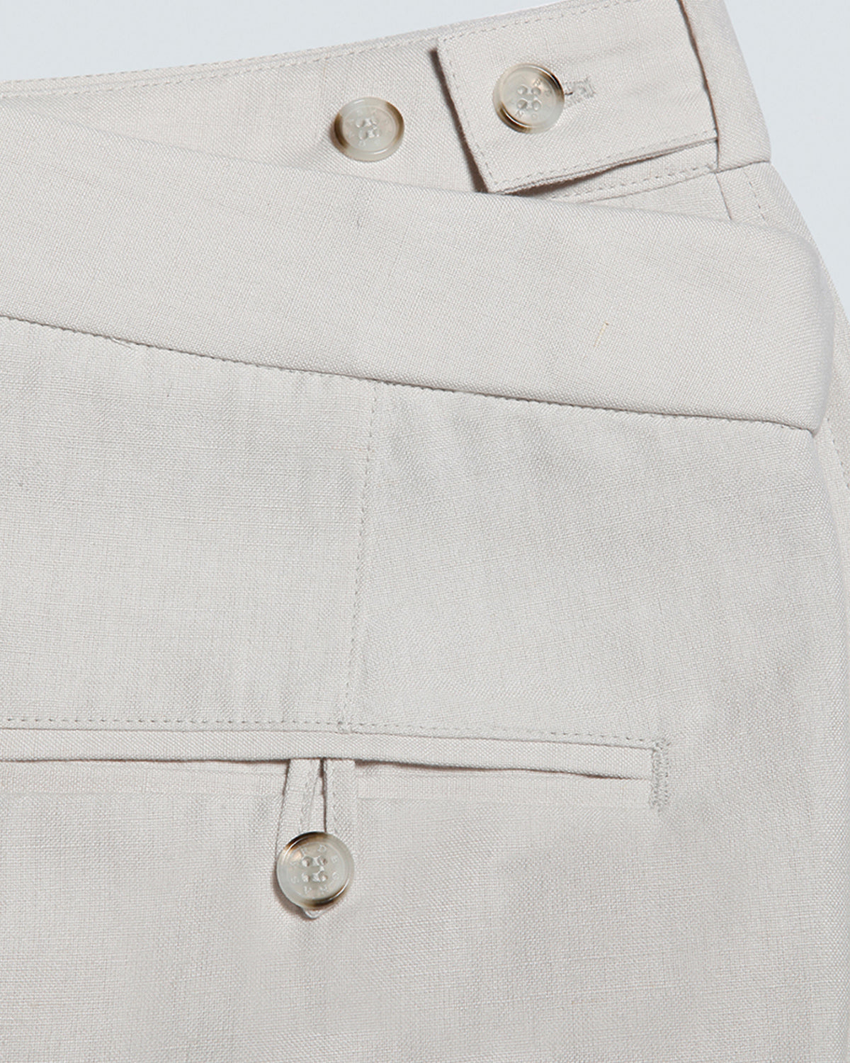 Sardegna Sartoria Men's Shorts PORTO CERVO Linen Cross Off White