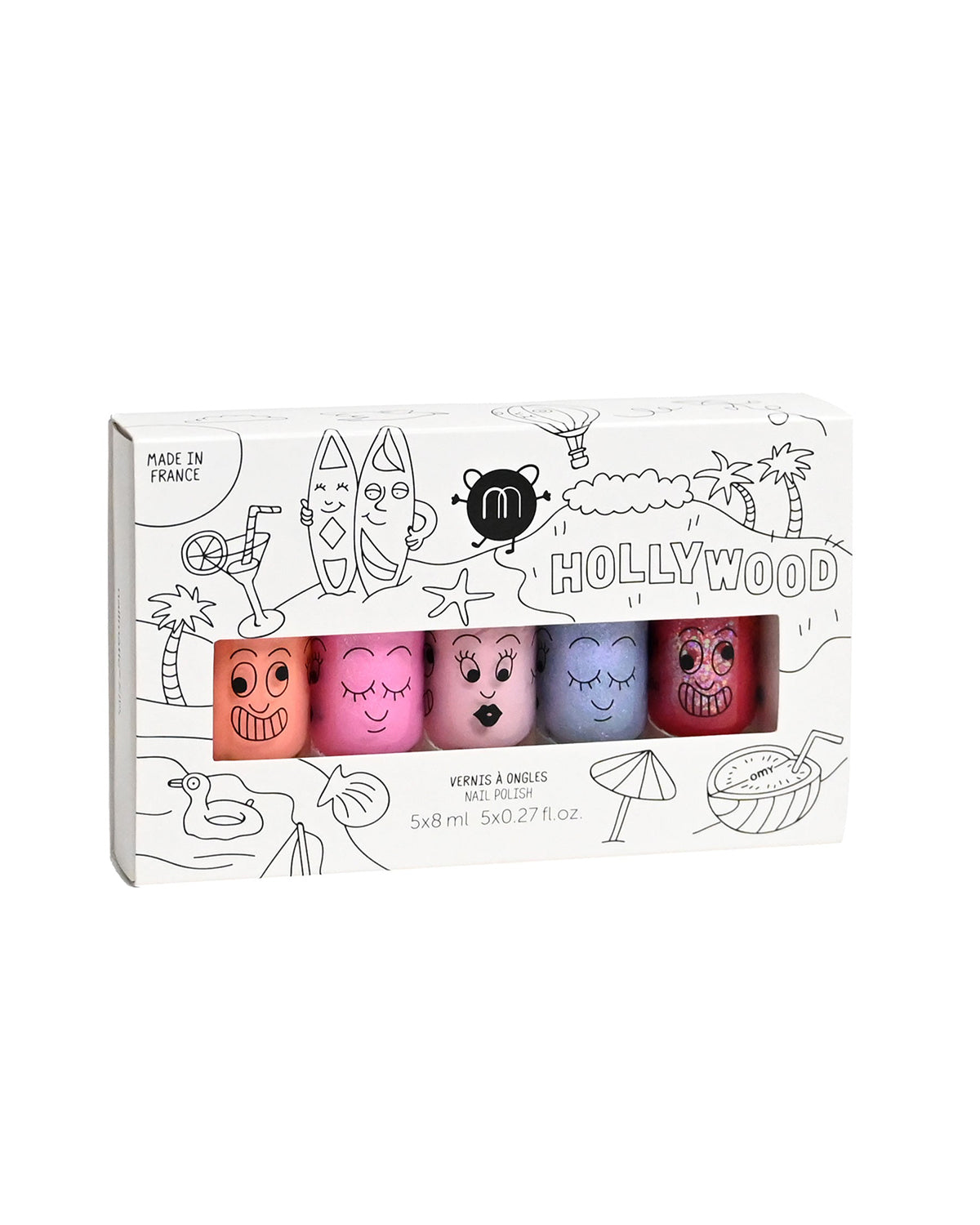 Nailmatic Nailpolish for Kids Set of 5 HOLLYWOOD
