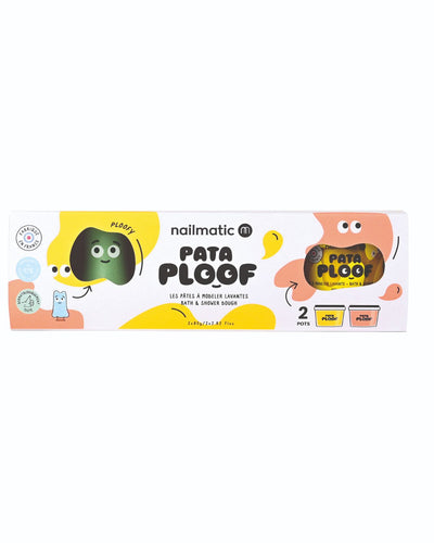 Soap Dough Cleansing Modeling Clay PATAPLOOF Set of 2 Yellow & Orange plus PLOOFY Friend