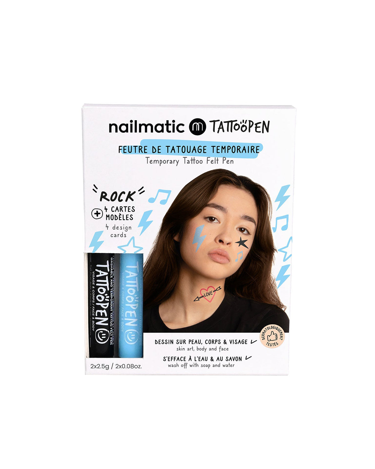Nailmatic Tattoo Pen Set for Kids ROCK