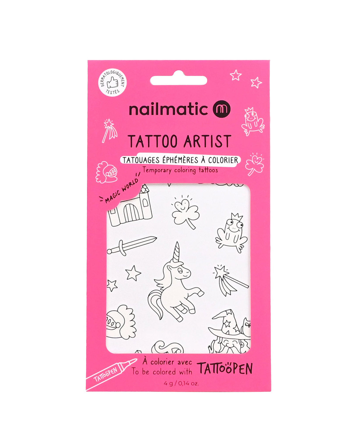 Nailmatic Temporary Tattoo for Kids Magic World