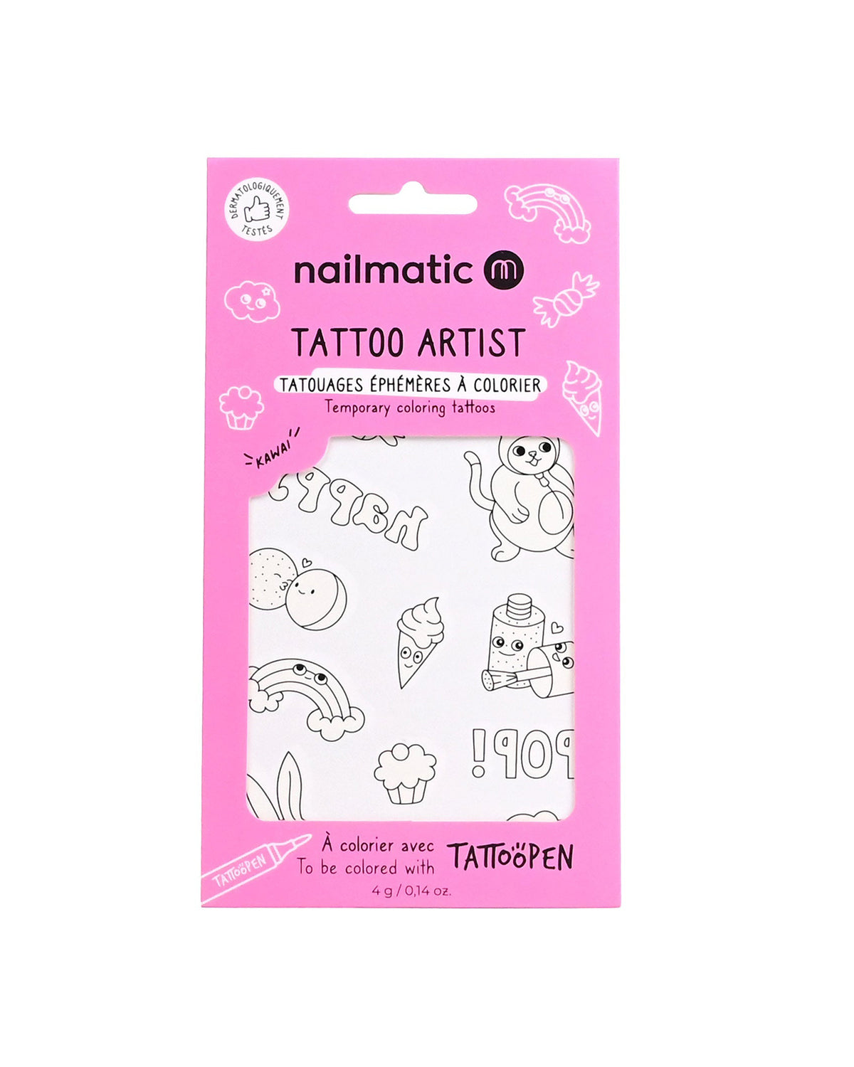 Nailmatic Temporary Tattoo for Kids KAWAI