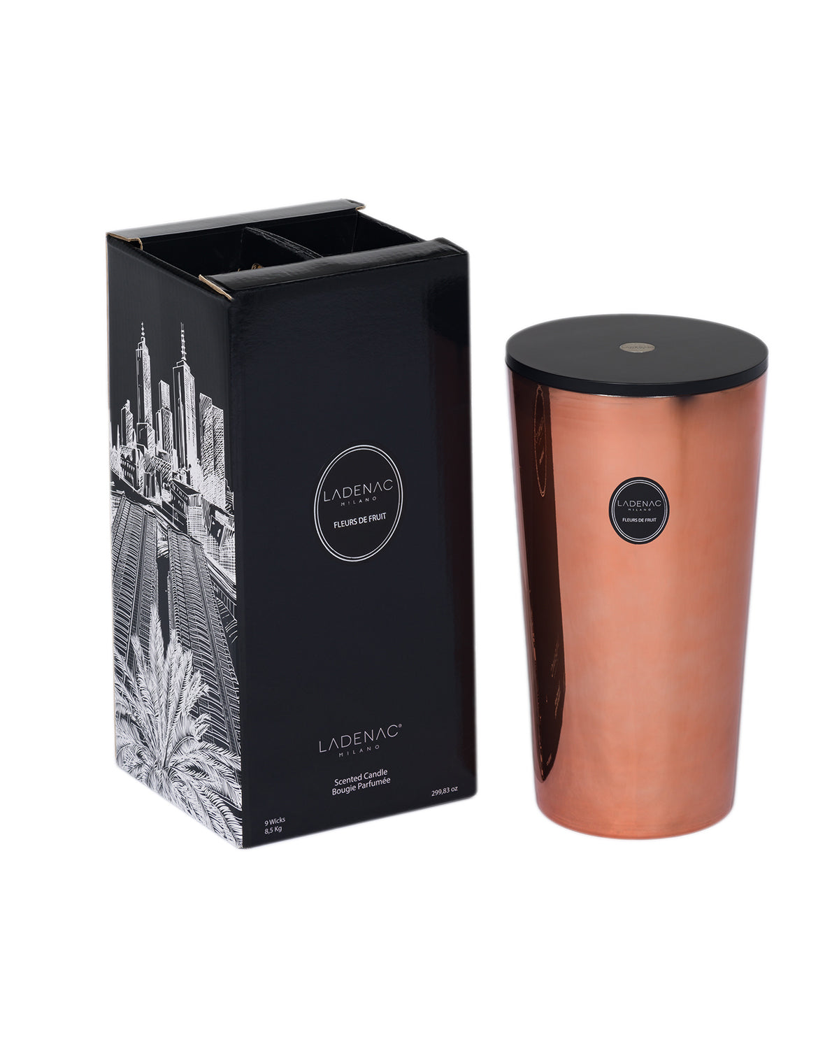 Candle in Jar URBAN SENSES 8500gr Rose Fleurs de Fruit 9.45 x 9.25 x 19.69 in