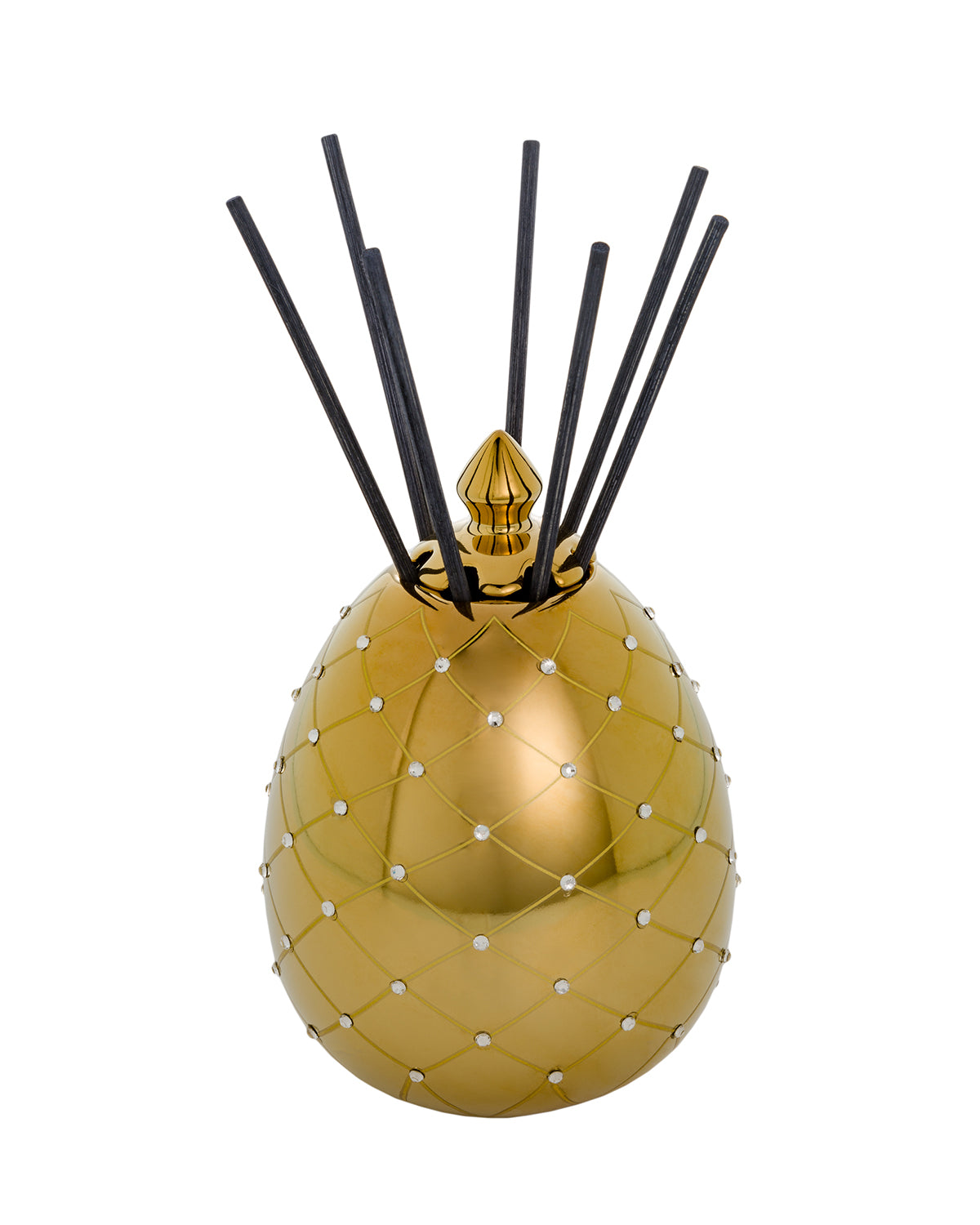Reed Diffuser BOIS DE ROUSSIE 250ml Gold and Crystals 9.25 diam. x 4.72 diam. x 7.28 in