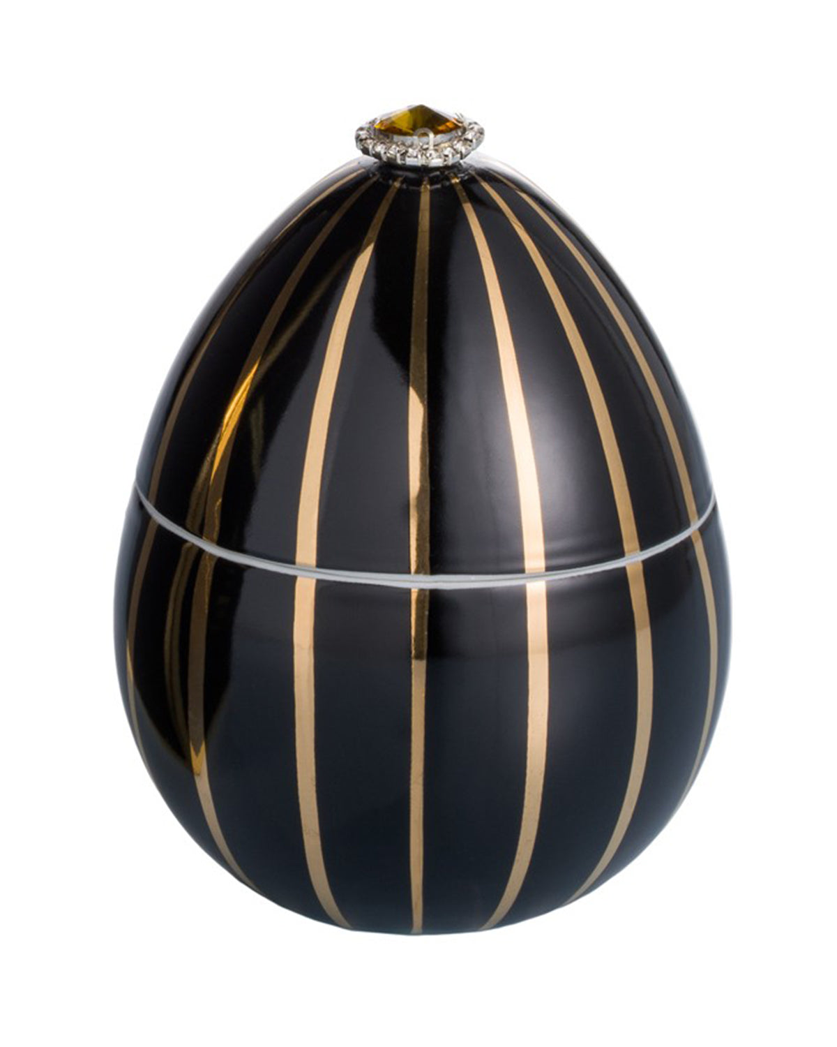 Candle in Ceramic BOIS DE ROUSSIE 200gr BLACK GOLD STRIPES