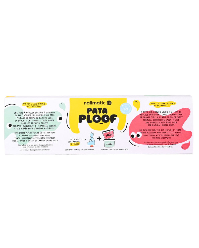 Soap Dough Cleansing Modeling Clay PATAPLOOF Set of 2 Green & Red plus BLOOP Friend