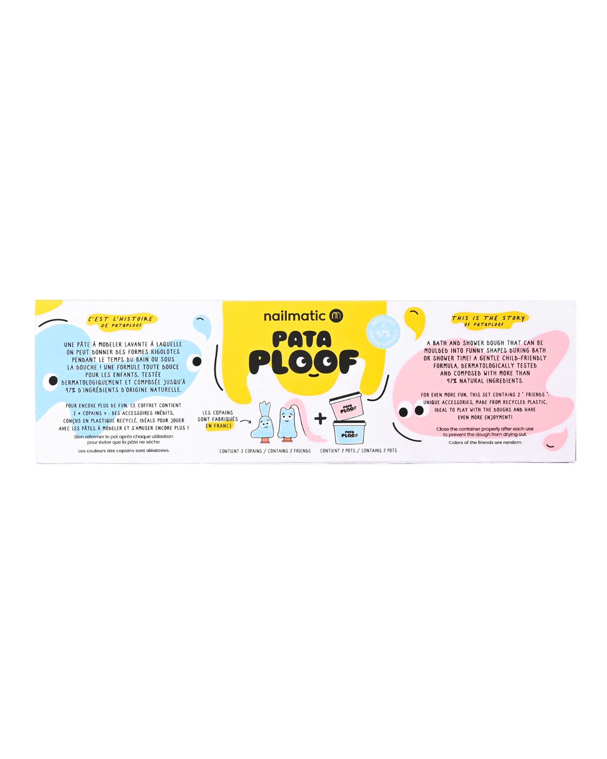 Soap Dough Cleansing Modeling Clay PATAPLOOF Set of 2 Blue & Pink plus BLOOP and PLOOFY Friends