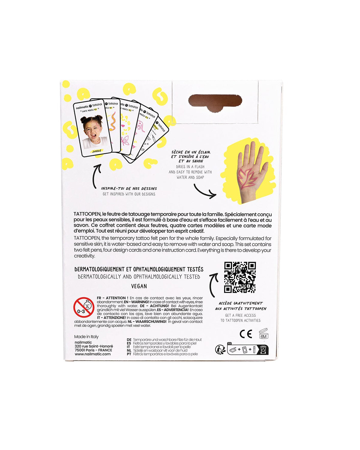 Nailmatic Tattoo Pen Set for Kids JUNGLE