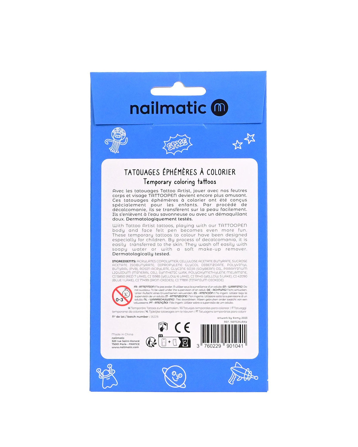 Nailmatic Temporary Tattoo for Kids Galaxy