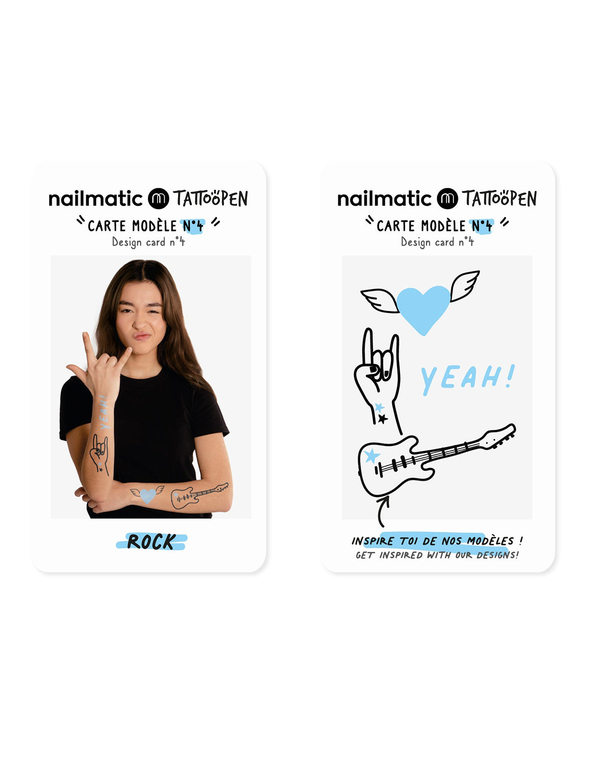 Nailmatic Tattoo Pen Set for Kids ROCK