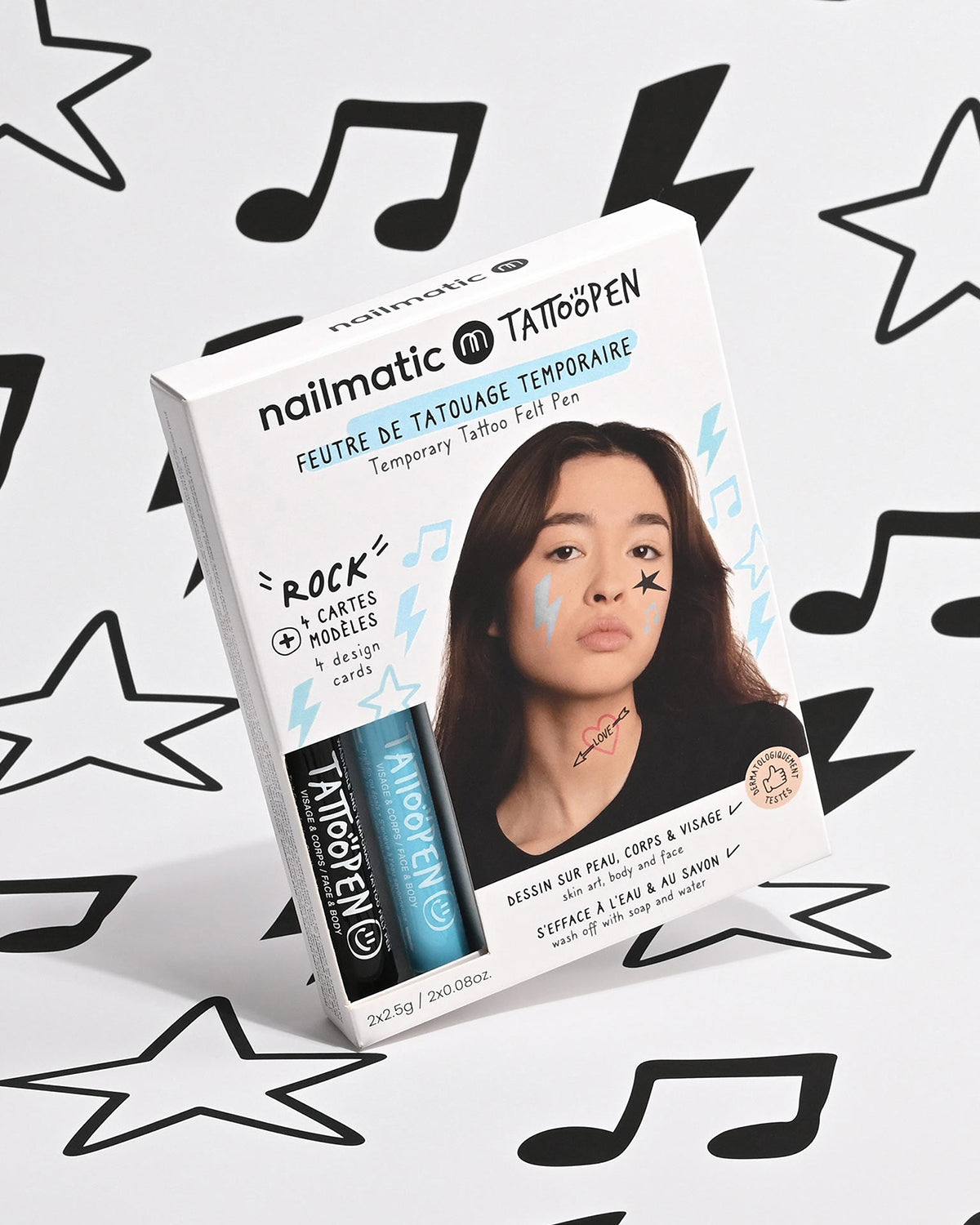 Nailmatic Tattoo Pen Set for Kids ROCK