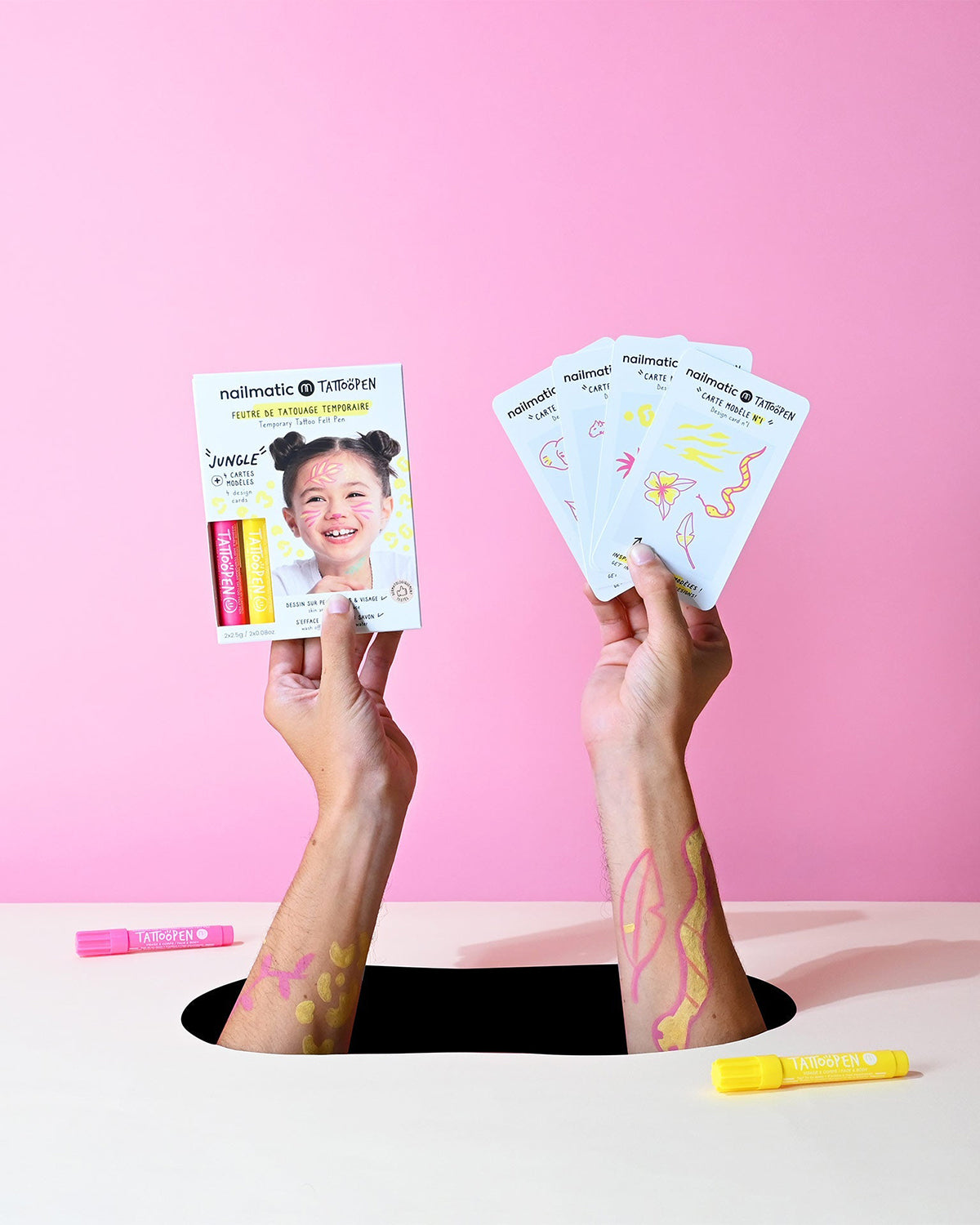 Nailmatic Tattoo Pen Set for Kids JUNGLE