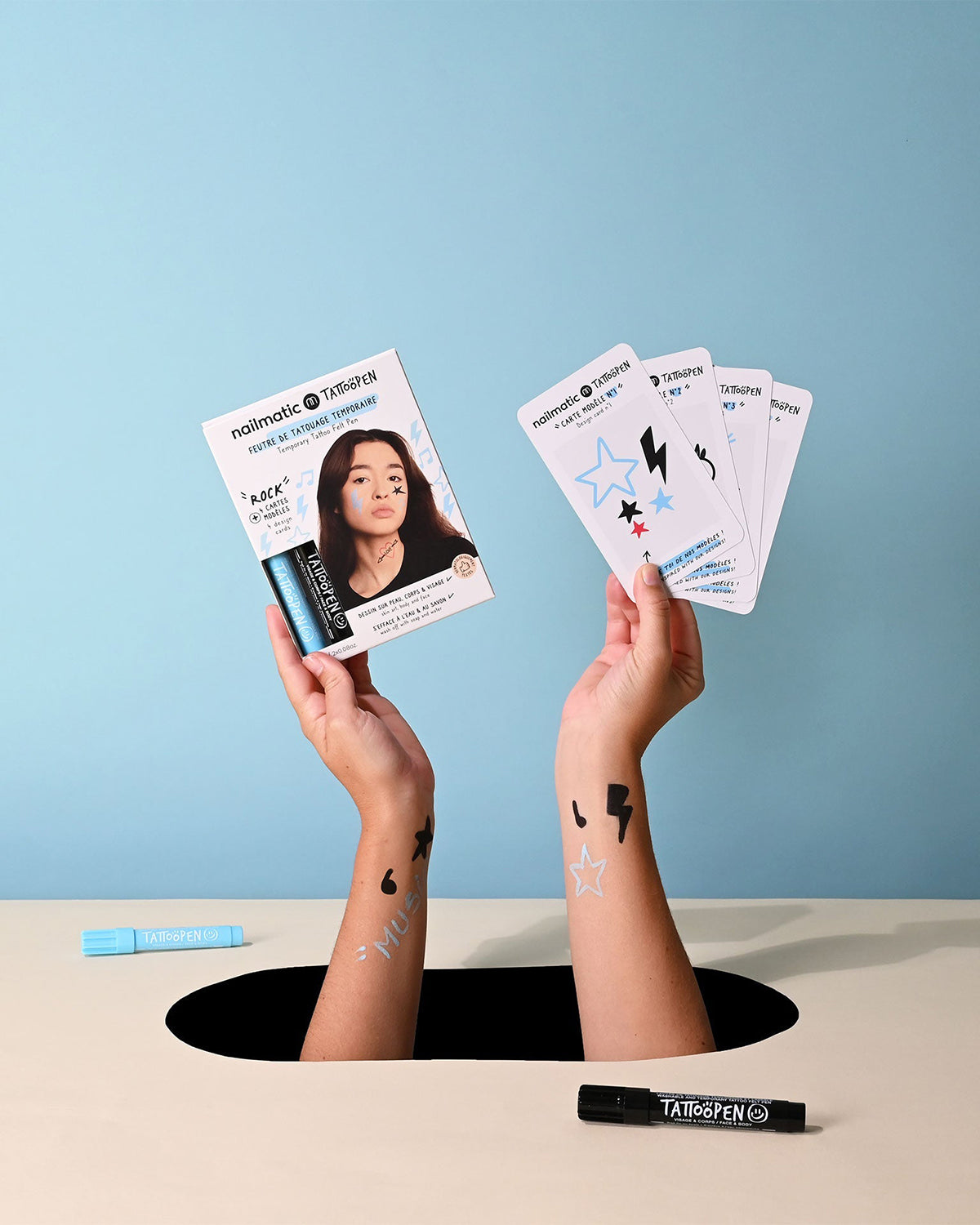 Nailmatic Tattoo Pen Set for Kids ROCK