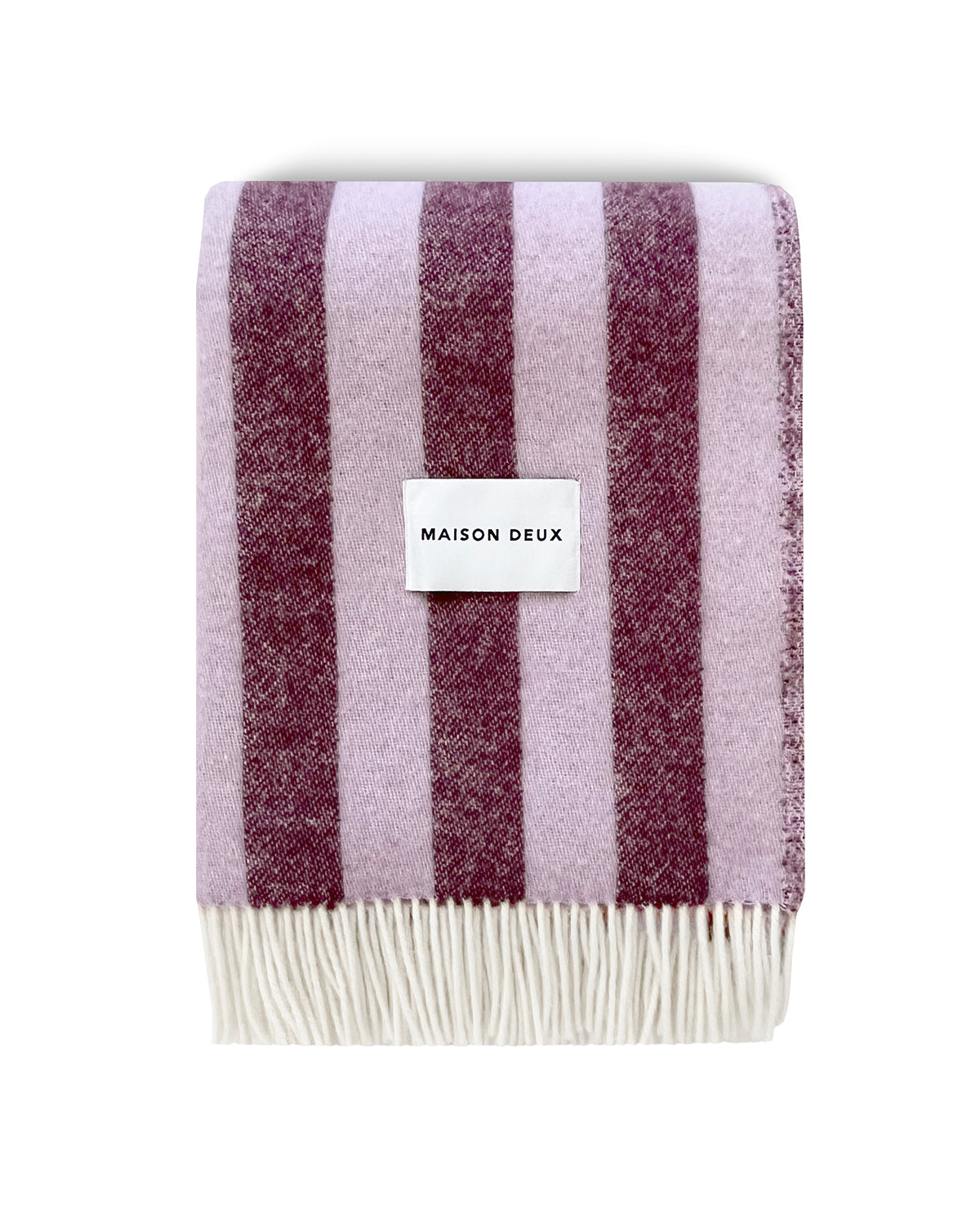 Maison Deux Blanket CANDY WRAP Lilac / Aubergine 4.25 x 6.5 ft