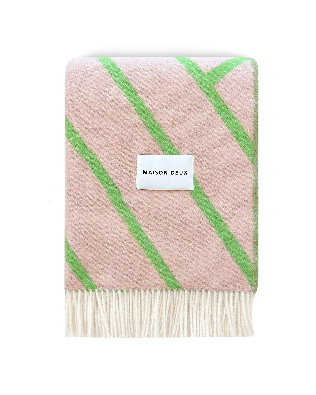 Maison Deux Blanket LINES Pink / Apple 4.25 x 6.5 ft
