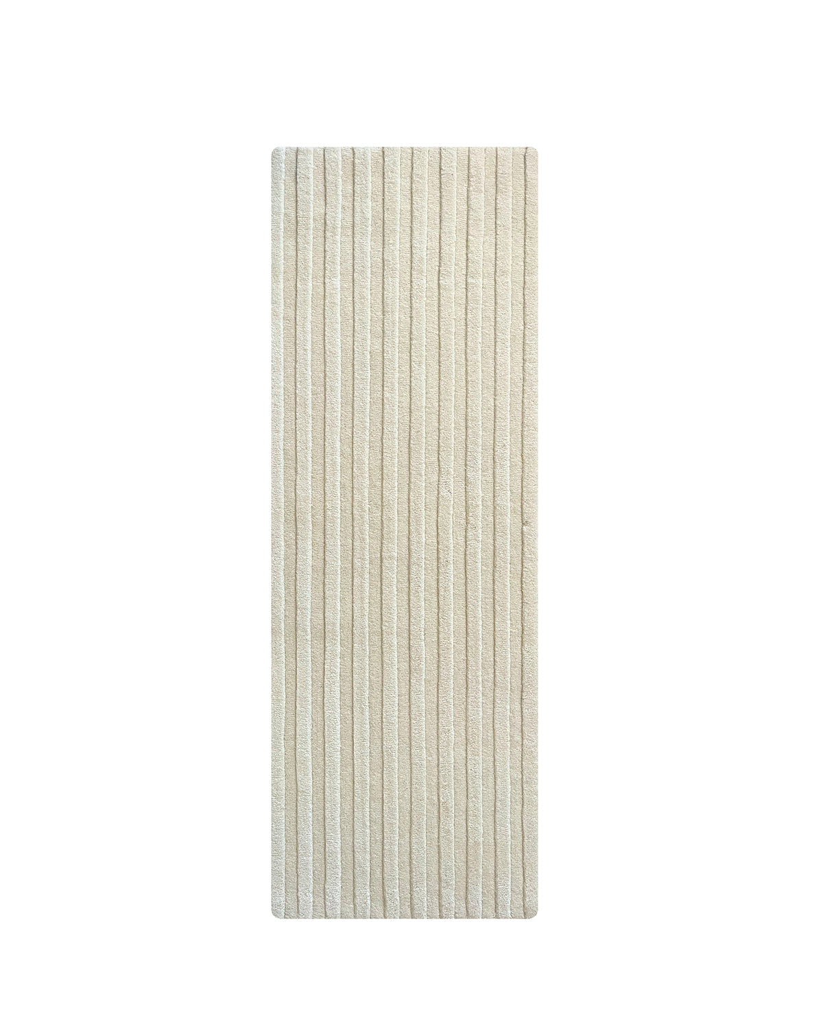 Maison Deux Rug SOLID STRIPE Off White 1.8 x 5.2 ft