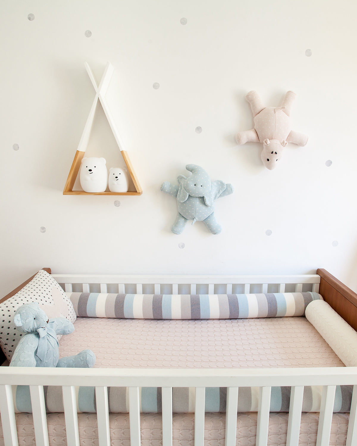 Pillow CRIB SIDE PROTECTOR Pair Light Blue