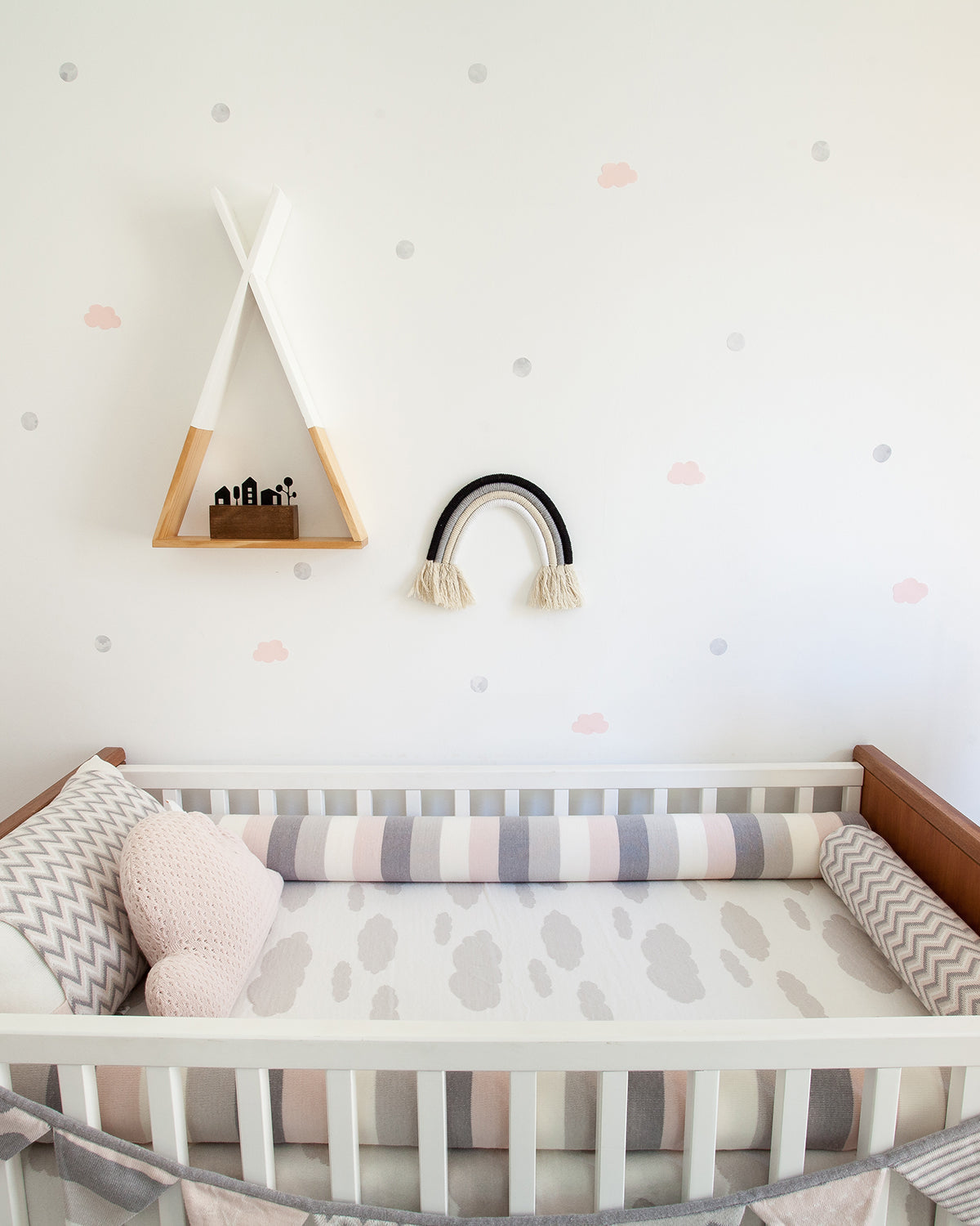 Pillow CRIB SIDE PROTECTOR Pair Light Blue