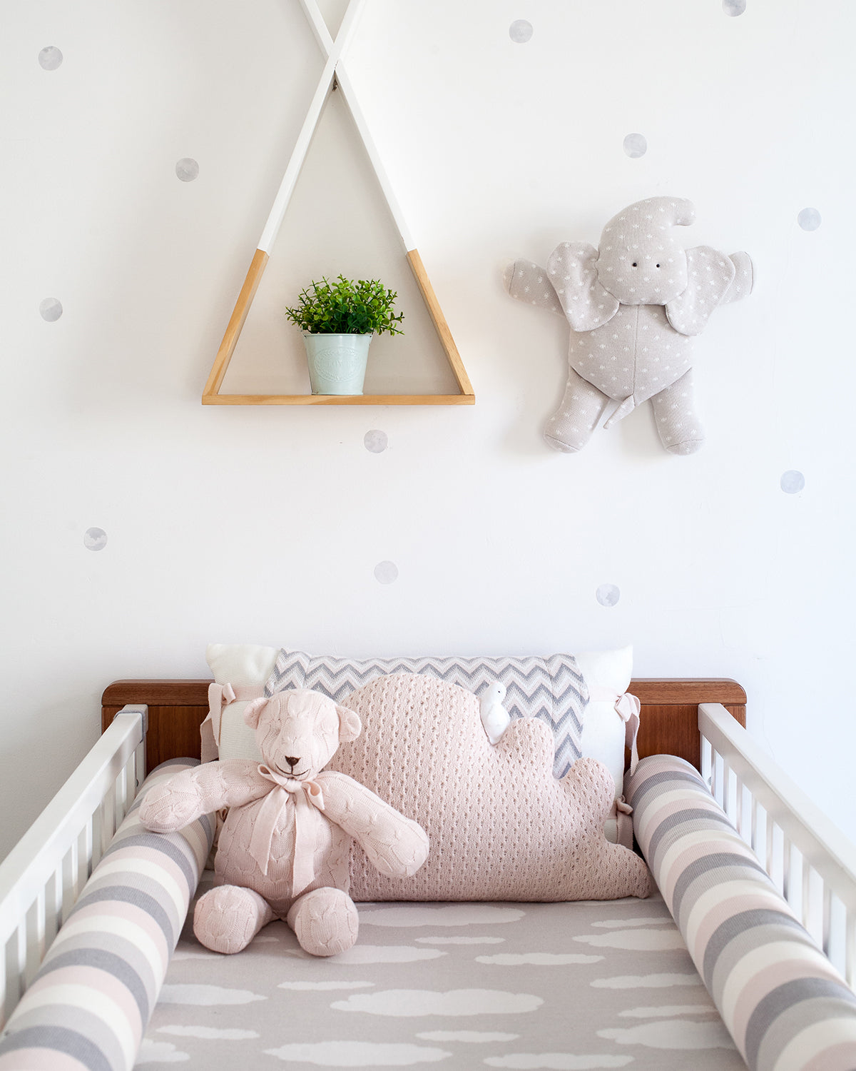 Pillow CRIB SIDE PROTECTOR Pair Light Blue