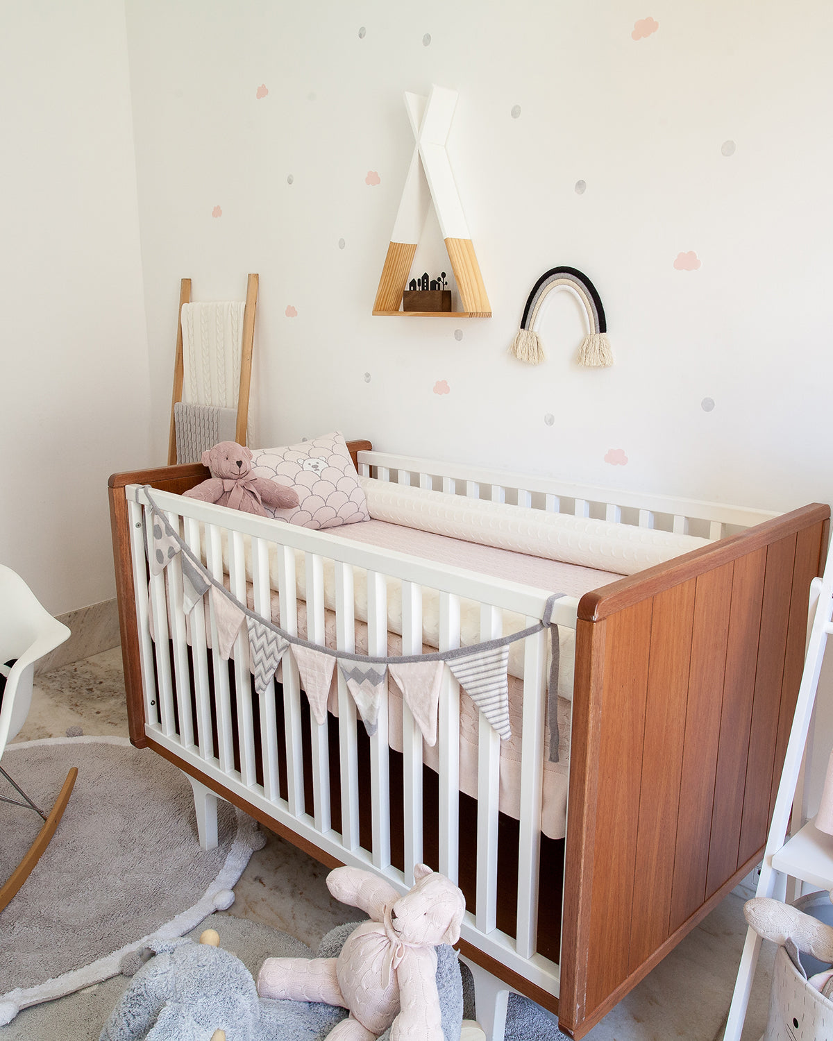 Pillow CRIB SIDE PROTECTOR Pair Light Blue