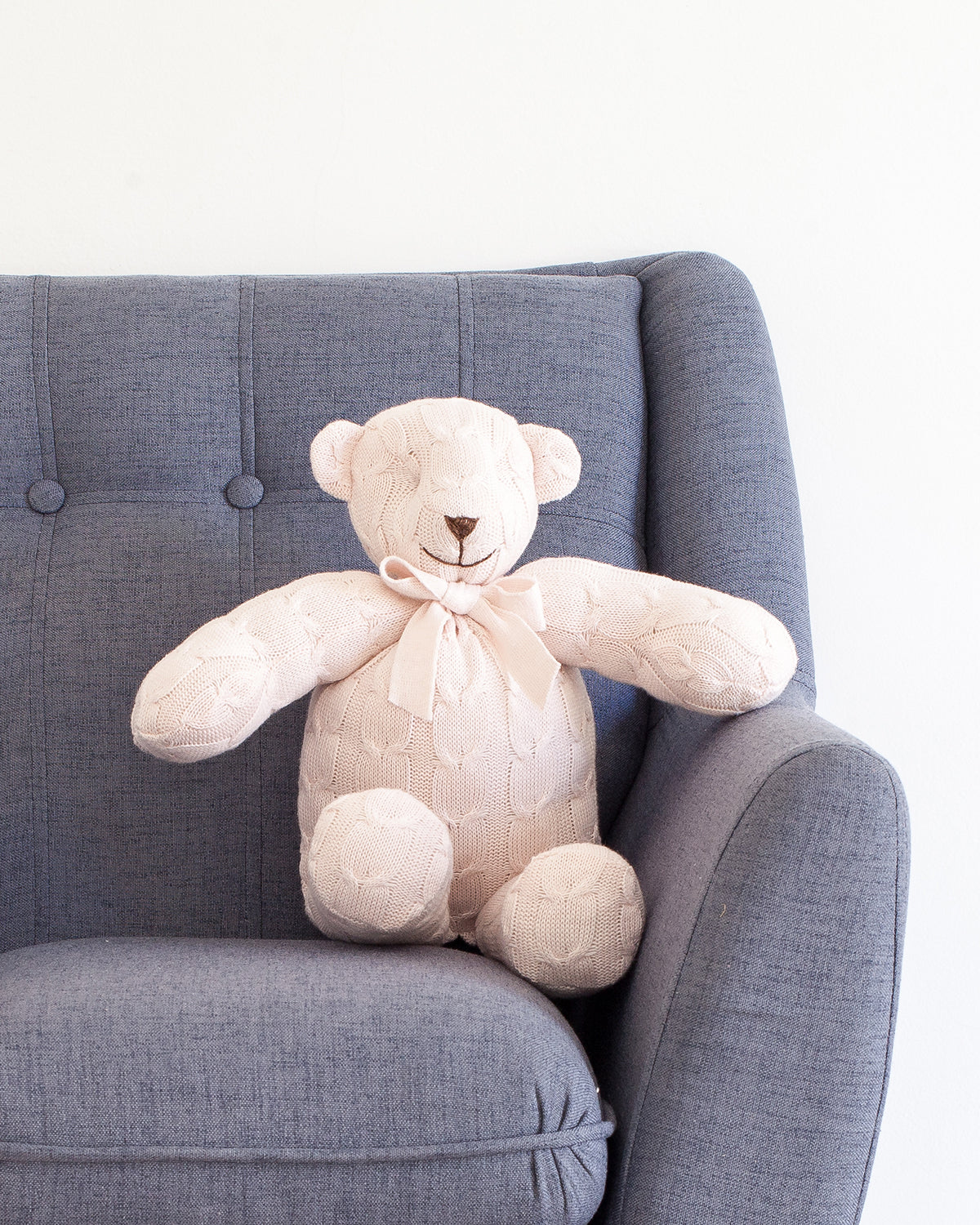 Plush CABLE KNIT TEDDY BEAR Mint