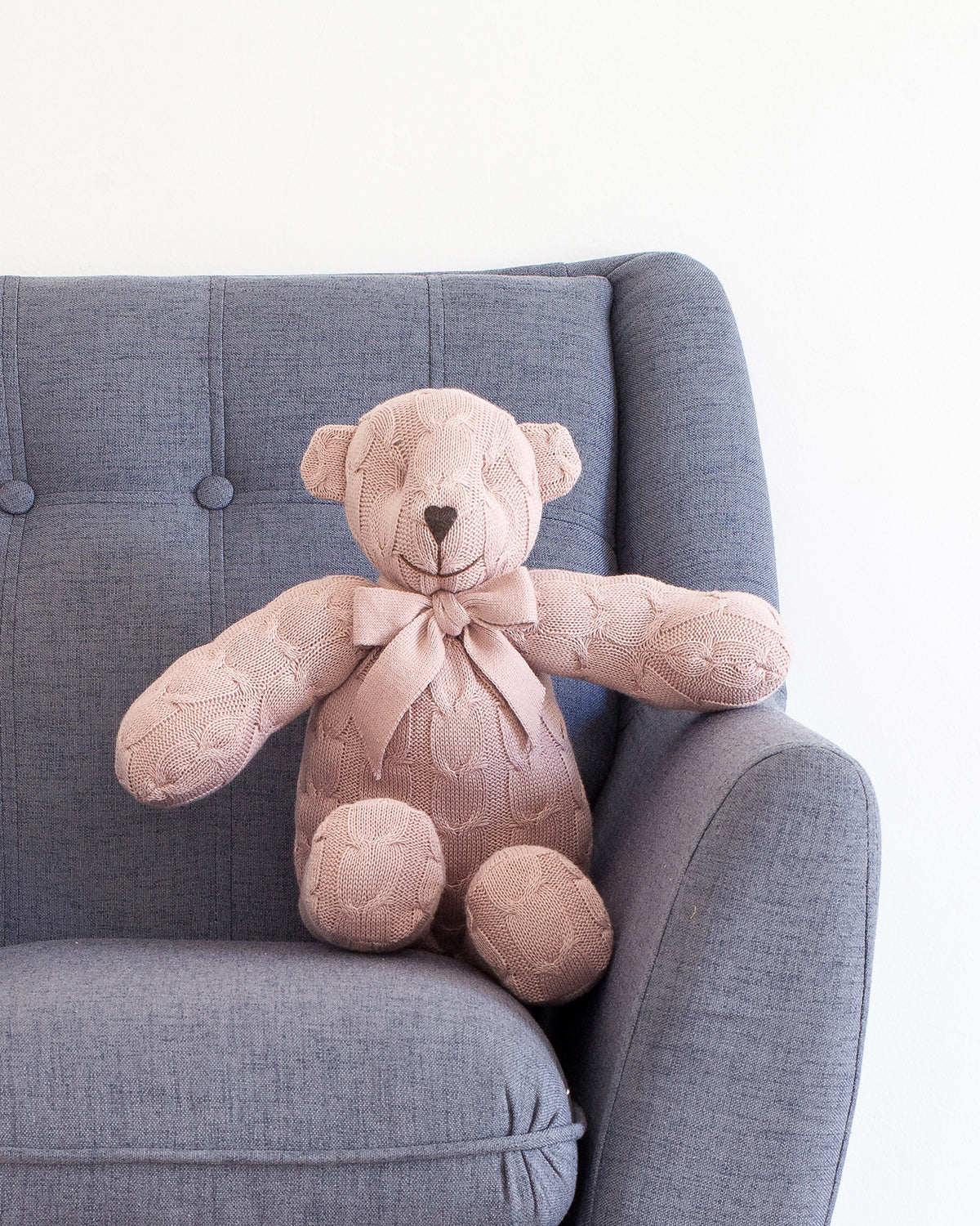 Plush CABLE KNIT TEDDY BEAR Mint