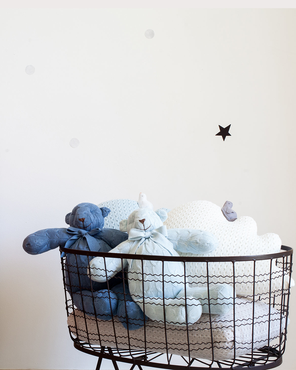 Plush CABLE KNIT TEDDY BEAR Mint