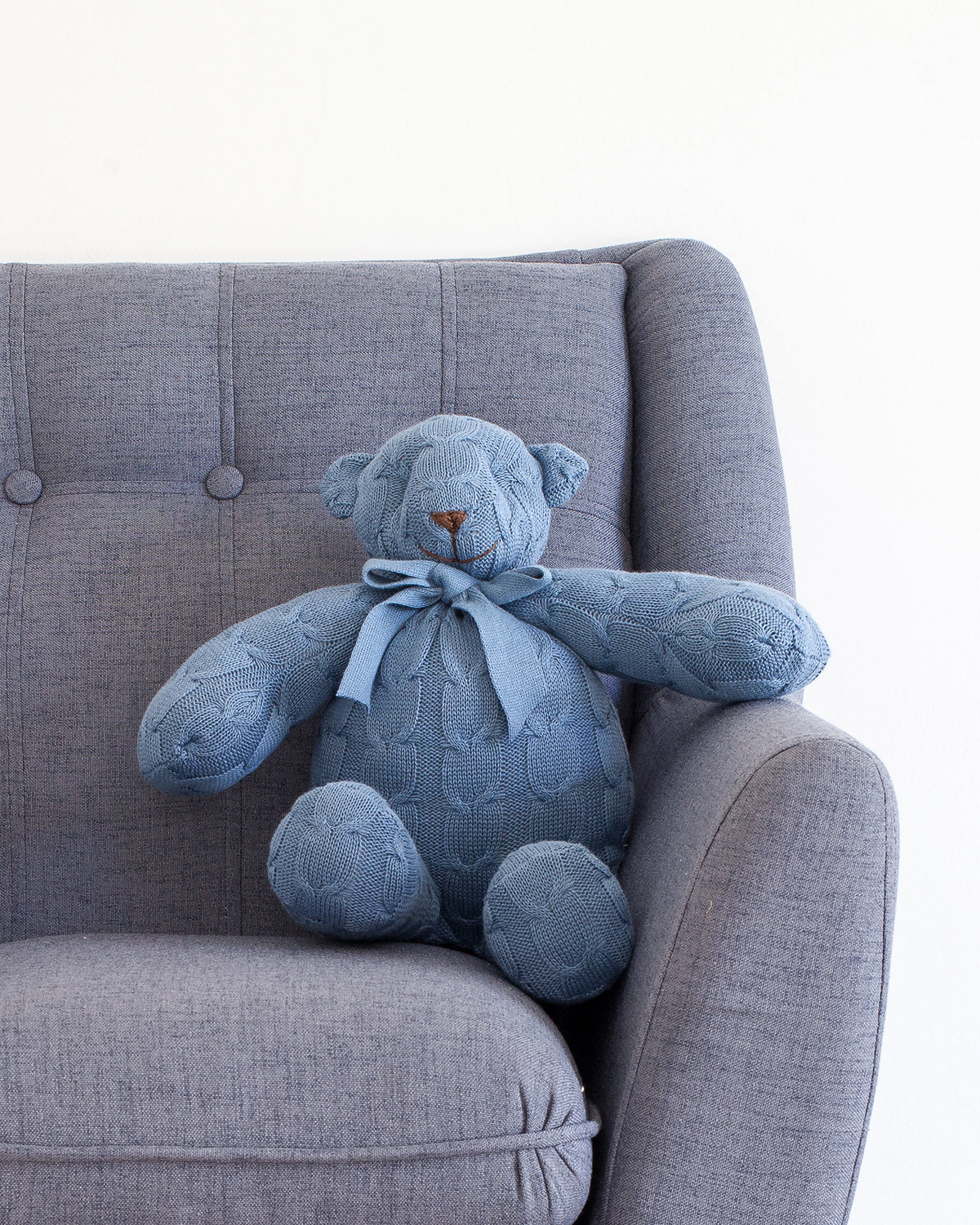 Plush CABLE KNIT TEDDY BEAR Mint