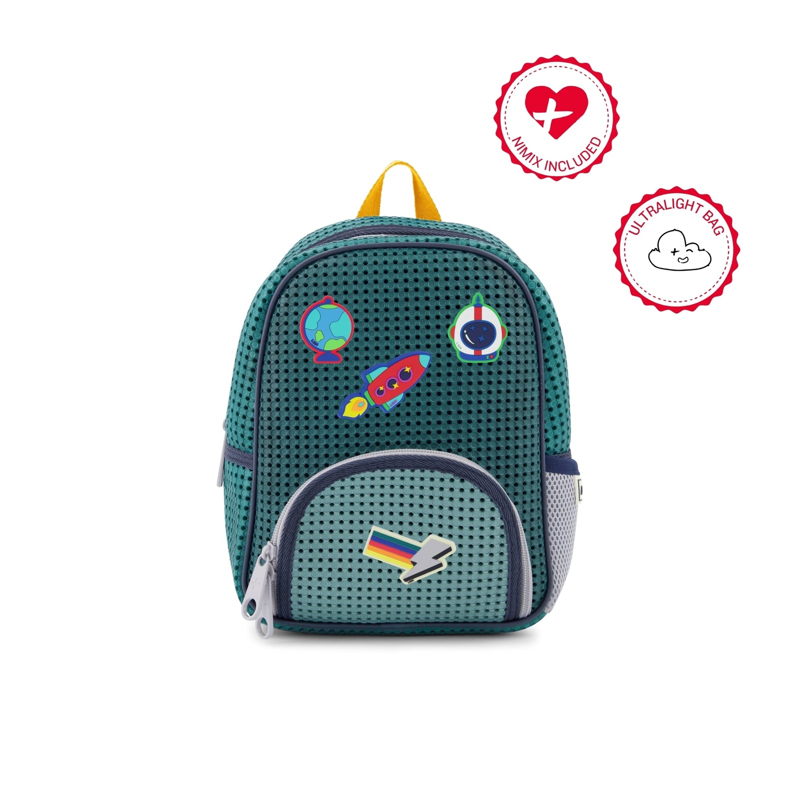 Little Starter Backpack Multi Green with Nimix Cosmos Set