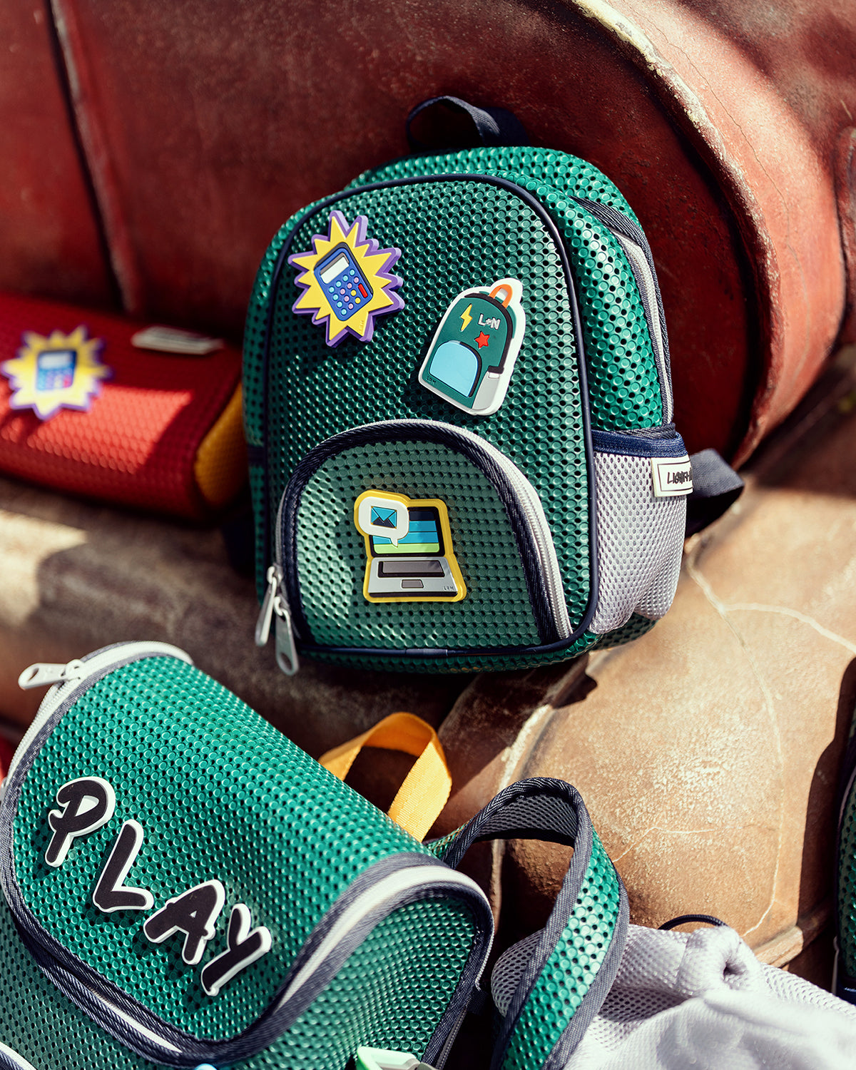 Light Plus Nine Backpack LITTLE STARTER Multi Green AND Nimix COSMOS Set 3 Pieces