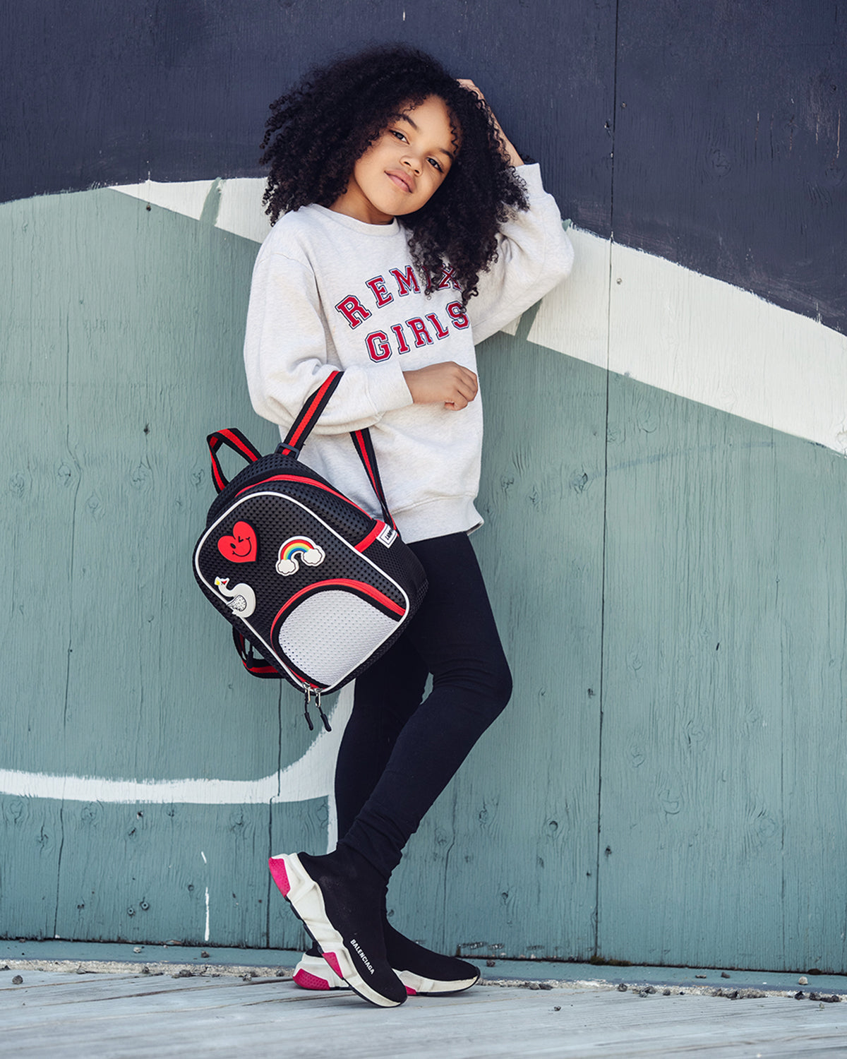 Light Plus Nine Backpack LITTLE STARTER Red Classic AND Nimix HEART Set 3 Pieces