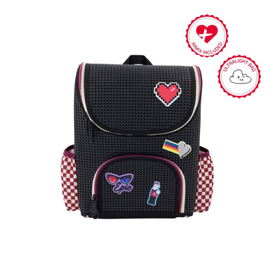 Light Plus Nine Student Backpack Checkered Brick with Nimix Epic Set