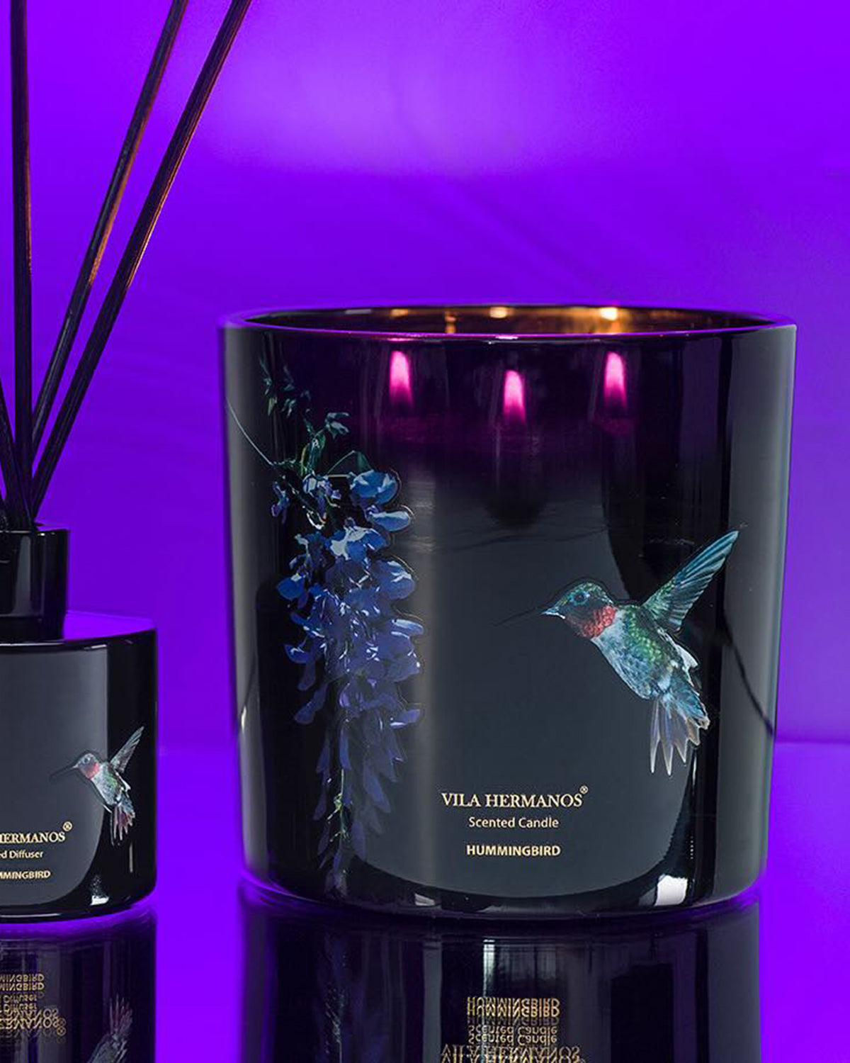 Candle in Jar JUNGLETOPIA COLIBRI HUMMINGBIRD 200gr 3.35 diam. x 4.13 in