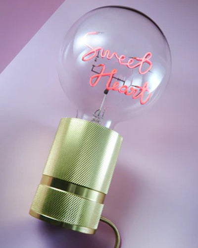Bulb SWEET HEART Red with Base Table Lamp PORTABLE Pop Nomad