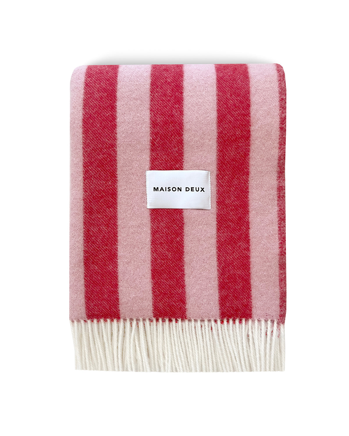 Maison Deux Blanket CANDY WRAP Pink / Cherry 4.25 x 6.5 ft