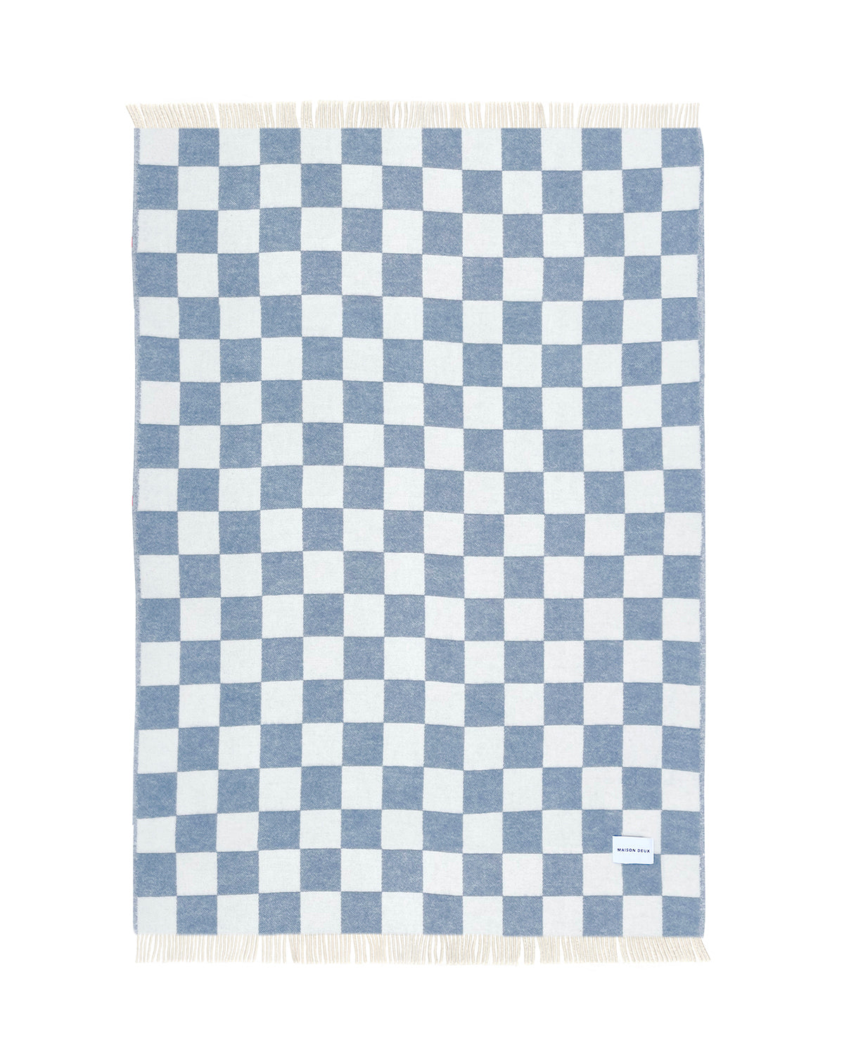 Blanket CHECKERBOARD Denim Blue / White 4.25 x 6.5ft