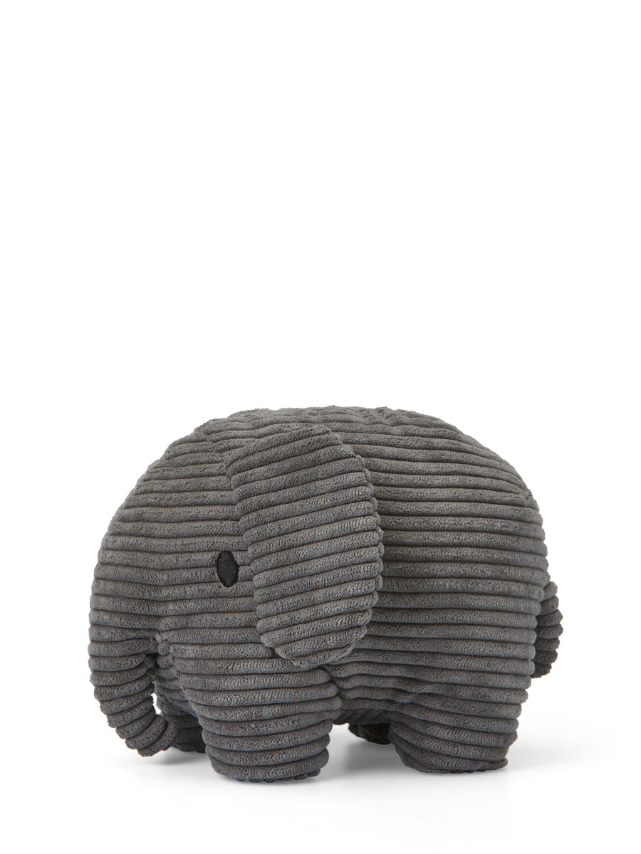 Bon Ton Toys Plush MIFFY ELEPHANT  Corduroy Grey